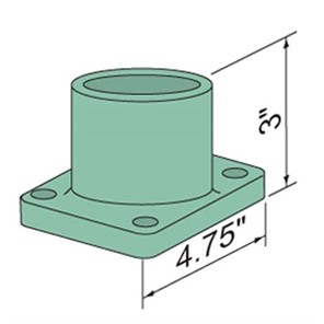 Aluminum Heavy Duty Flange for 1.50