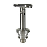 316 Satin Stainless Adjustable Post Mount Top Bracket, For 1-1/2