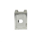 Lavi Rounded Stainless Steel Flat Post Mount Glass Clip