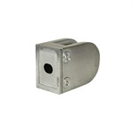 Lavi Rounded Stainless Steel Flat Post Mount Glass Clip