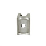 Lavi Square Stainless Steel Round Post Mount Glass Clip for 1.5