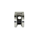 Lavi Rounded Stainless Steel Flat Post Mount Glass Clip