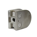 Lavi Rounded Stainless Steel Round Post Mount Glass Clip for 1/2