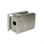 Lavi Square Stainless Steel Round Post Mount Glass Clip for 1.5