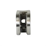 Lavi Rounded Stainless Steel Round Post Mount Glass Clip for 1/2