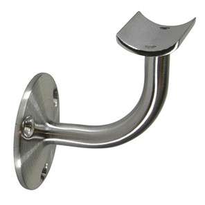 304 Satin Stainless Style D Wall Mount Handrail Bracket for Tube, 1.50