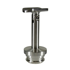 316 Satin Stainless Adjustable Post Mount Top Bracket, For 1-1/2