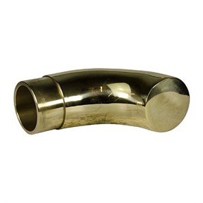 Lavi Polished Brass Wall Return with End Cap, 1.50