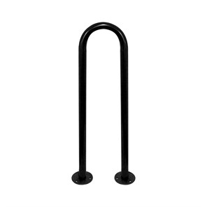 1 Loop Black U-Shaped Knock-Down Bike Rack Kit, Surface Mount