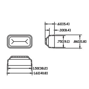 Aluminum Stamped Post Cap for 3/4