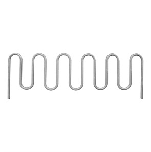 11 Loop Galvanized Steel Wave Bike Rack, Embed Mount