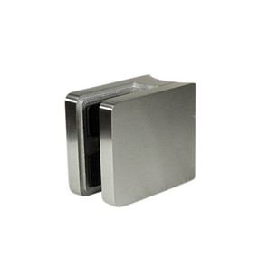 Lavi Square Stainless Steel Round Post Mount Glass Clip