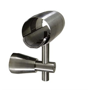 304 Satin Stainless Post Mount Slip-Fit<span>™</span> Handrail Bracket