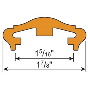 20' Random Lengths Bronze Handrail Moulding, 1-7/8