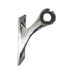 Brushed Stainless Steel One Point Spider with 100mm Center to Center Right Fin, 90<span>°</span>