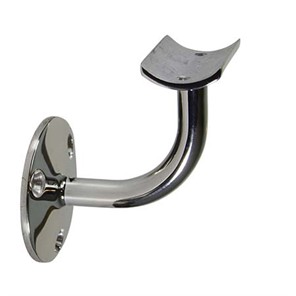 304 Polished Stainless Style D Wall Mount Handrail Bracket for Tube, 1.50