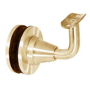 Adjustable Brass Glass Mount Handrail Bracket with 3