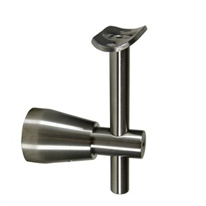316 Satin Stainless Adjustable Post Mount Bracket, Vertical and Horizontal