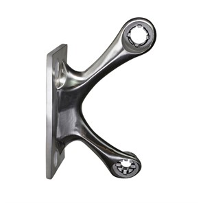 Brushed Stainless Steel Two Point Spider with 200mm Center to Center Fin, 90<span>°</span>