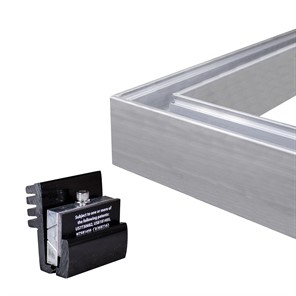 PanelGrip® 90 Degree Corner Glass Shoe Mechanism Kit, Glass 0.496 - 0.550 In