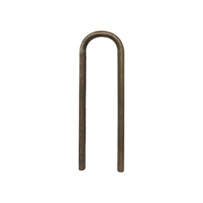 Mill Steel Single Loop U-Shaped Bike Rack, Embed Mount