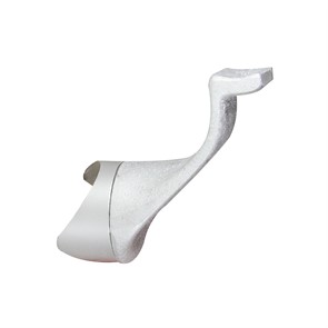 Handrail Bracket, Aluminum, Round Saddle, Post Mnt, Clear Anod