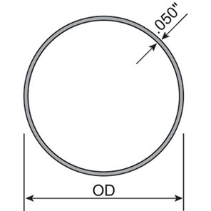 Polished Brass Round Tubing, 6'