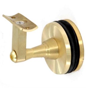 Brass Glass Mount Handrail Bracket with 2-7/8