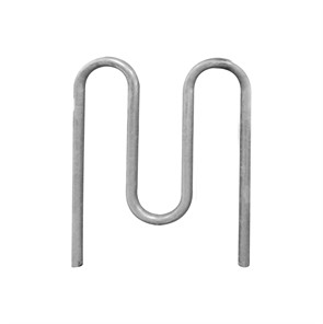 3 Loop Galvanized Steel Wave Bike Rack, Embed Mount