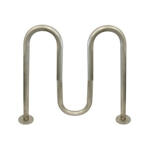 3 Loop Unpainted Wave Knock-Down Bike Rack Kit, Surface Mount