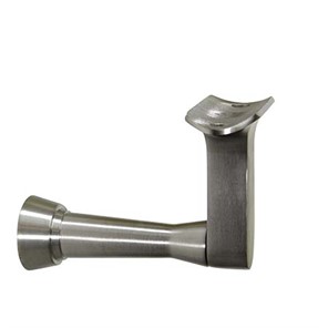 316 Satin Stainless Post Mount Handrail Bracket, 3-1/4