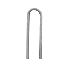 Galvanized Steel Single Loop U-Shaped Bike Rack, Embed Mount