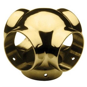 Ball Style, Side Outlet Cross, Brass, 1.50