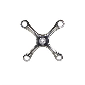 Brushed Stainless Steel Four Point Spider with 200mm Center to Center