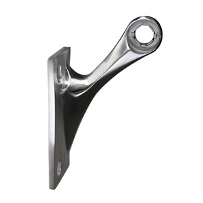 Brushed Stainless Steel One Point Spider with 100mm Center to Center Left Fin, 90<span>°</span>