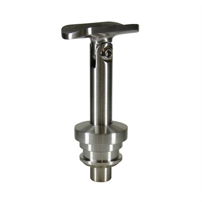 316 Satin Stainless Adjustable Post Mount Top Bracket, For 1-1/2
