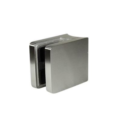 Lavi Square Stainless Steel Round Post Mount Glass Clip