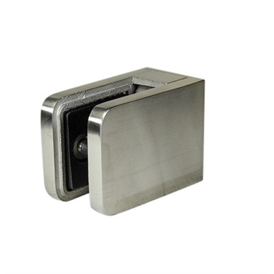 Lavi Square Stainless Steel Flat Post Mount Glass Clip